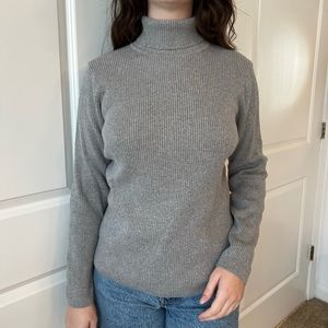 Grey Basic Editions Turtle Neck Sweater